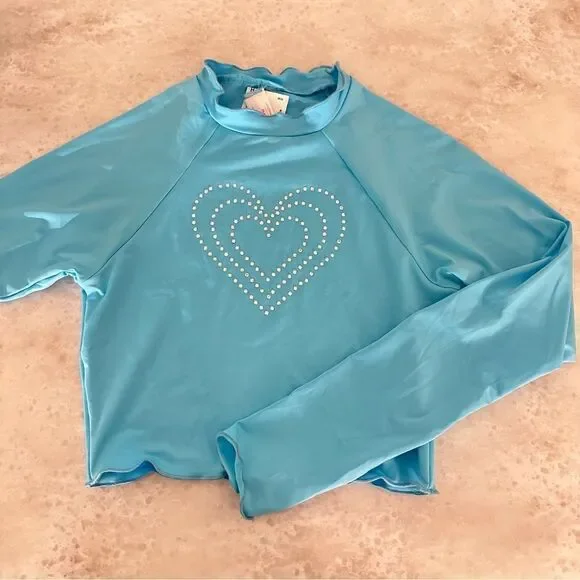 LoveShackFancy x Hurley Rhinestone Long sleeve Rashguard - Picture 2 of 7
